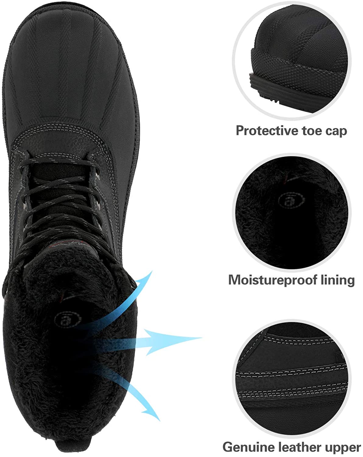 nortiv 8 men's 170410 waterproof winter snow boots