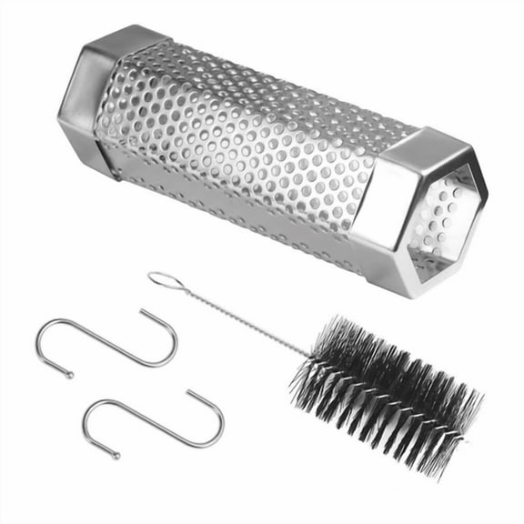 6" Bbq Grill Hot Cold Smoking Mesh Tube Smoke Generator Stainless Pellet Smoke