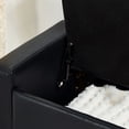 thumbnail image 6 of GZXS 48" Storage Ottoman Bench with Tufted Padded Seat, PU Leather Upholstered Bench for Bedroom, Living Room, Entryway, Hallway, Supports 300lbs, Black, 6 of 9