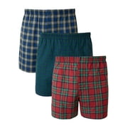 Hanes Men's Woven Boxers, 3 Pack