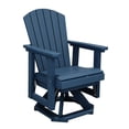 thumbnail image 2 of LOYALICE Adirondack Swivel Glider Chair, HDPE Resin Rocking Glider Chair, Navy Blue, 2 of 8