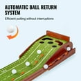 thumbnail image 5 of KFFKFF Golf Putting Mat, Indoor 5-Hole Putting Green, Smooth Golf Practice Aid, Mini Golf Kit with Automatic Ball Return, Alignment Tool, 3 Balls, Wooden Base, Ideal Gift for Home Office Use, 5 of 9