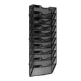 thumbnail image 2 of GUOOL Hanging Wall File Holder Mail Organizer Magazine Letter Rack Sturdy Multipurpose Mesh Metal Space Saving Vertical Multilayer 10 Tiers, 2 of 9