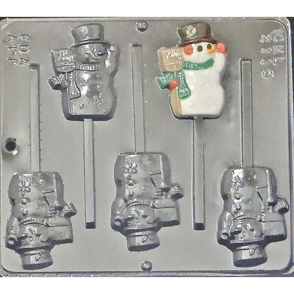 2118 Snowman Lollipop Chocolate Candy Mold