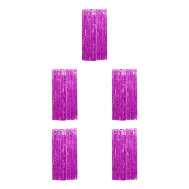Destyer Rideau à Franges en Feuille pour Décorations de Fête de Remise des Diplômes, Franges, Décorations de Fête d'Anniversaire, Rideau en Guirlande Rose Rouge 5ensemble