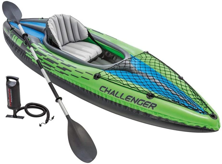 Intex Challenger Kayak Inflatable Set with Aluminum Oars, Style K1 Kayak - Walmart.com