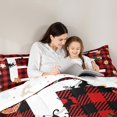thumbnail image 5 of Manfei Initial E Letter Bedding Comforter Set for Kids, Black Red Buffalo Twin Comforter Sets, Merry Christmas Reversible Bedding Set, Lightweight Room Decor, 2-Piece, 5 of 8