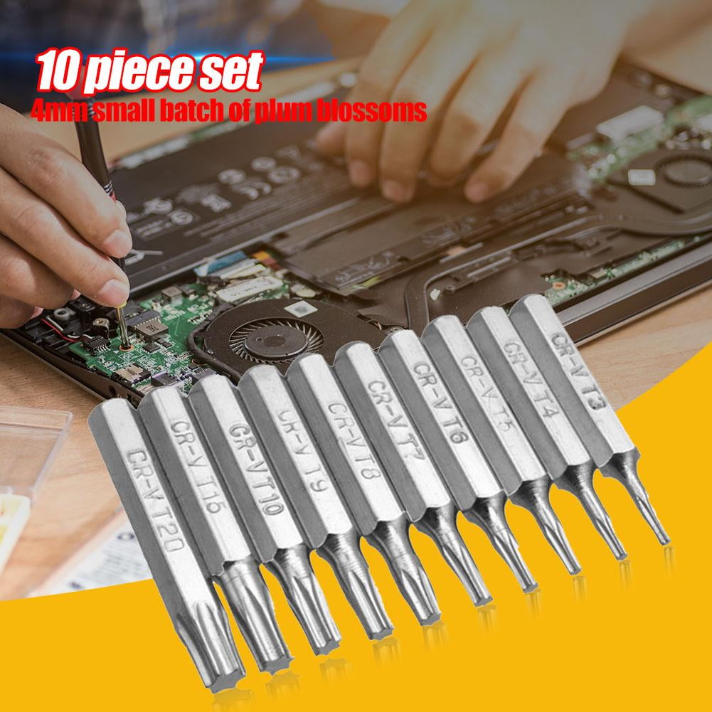 10x Torx Bit Set CR-V T3 T4 T5 T6 T7 T8 T9 T10 T15 T20 Schraubendreher Handy Bit