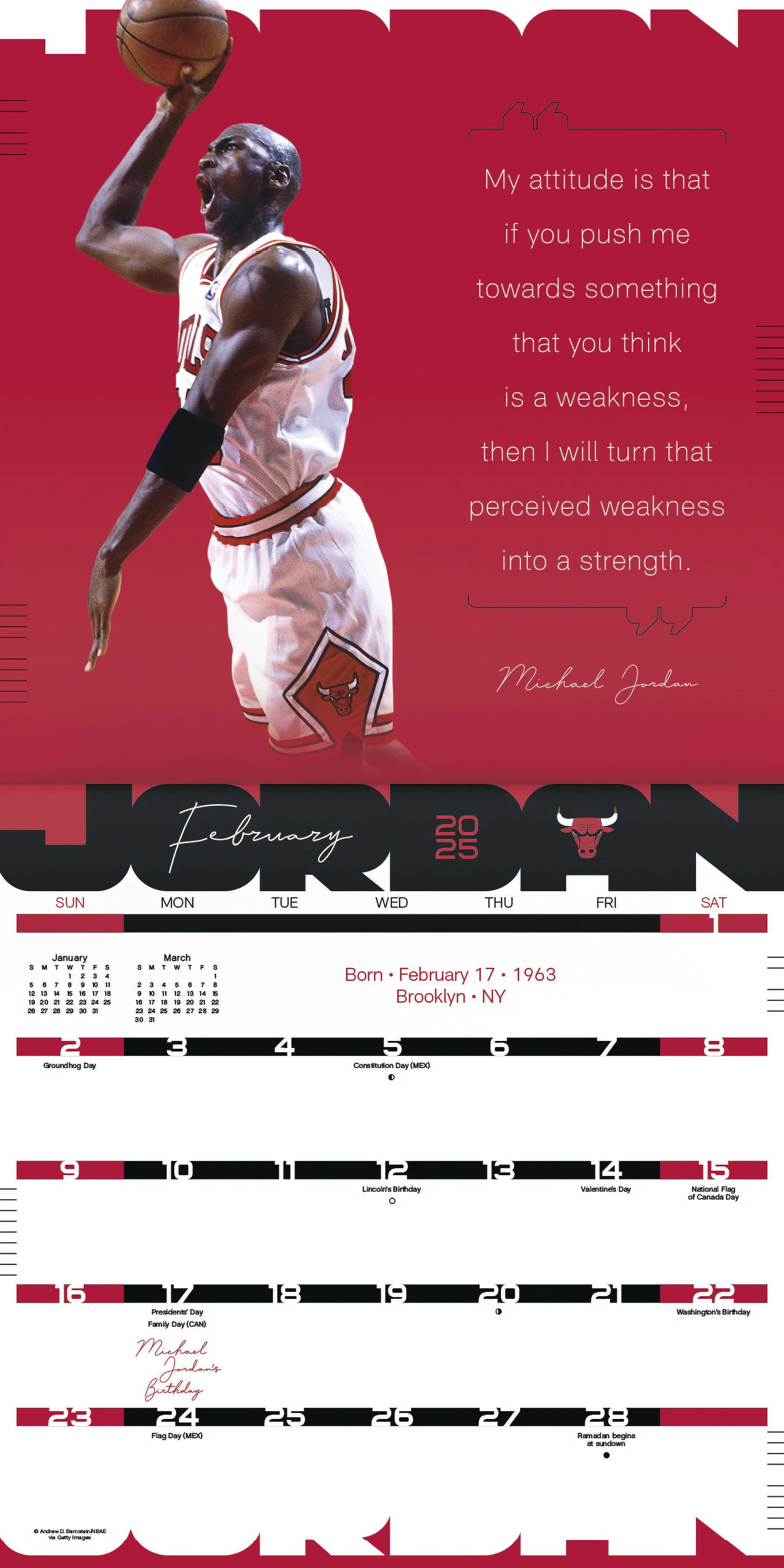 2025 Michael Jordan Wall Calendar