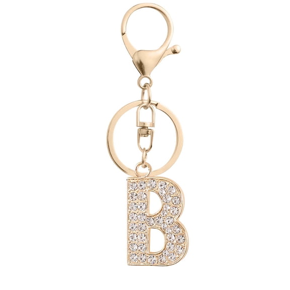 DGMIOCS Gold Letter A-Z Keychain for Women Bag Charms Purse Charms For Handbags Metal Alphabet Initial Letter Keychain