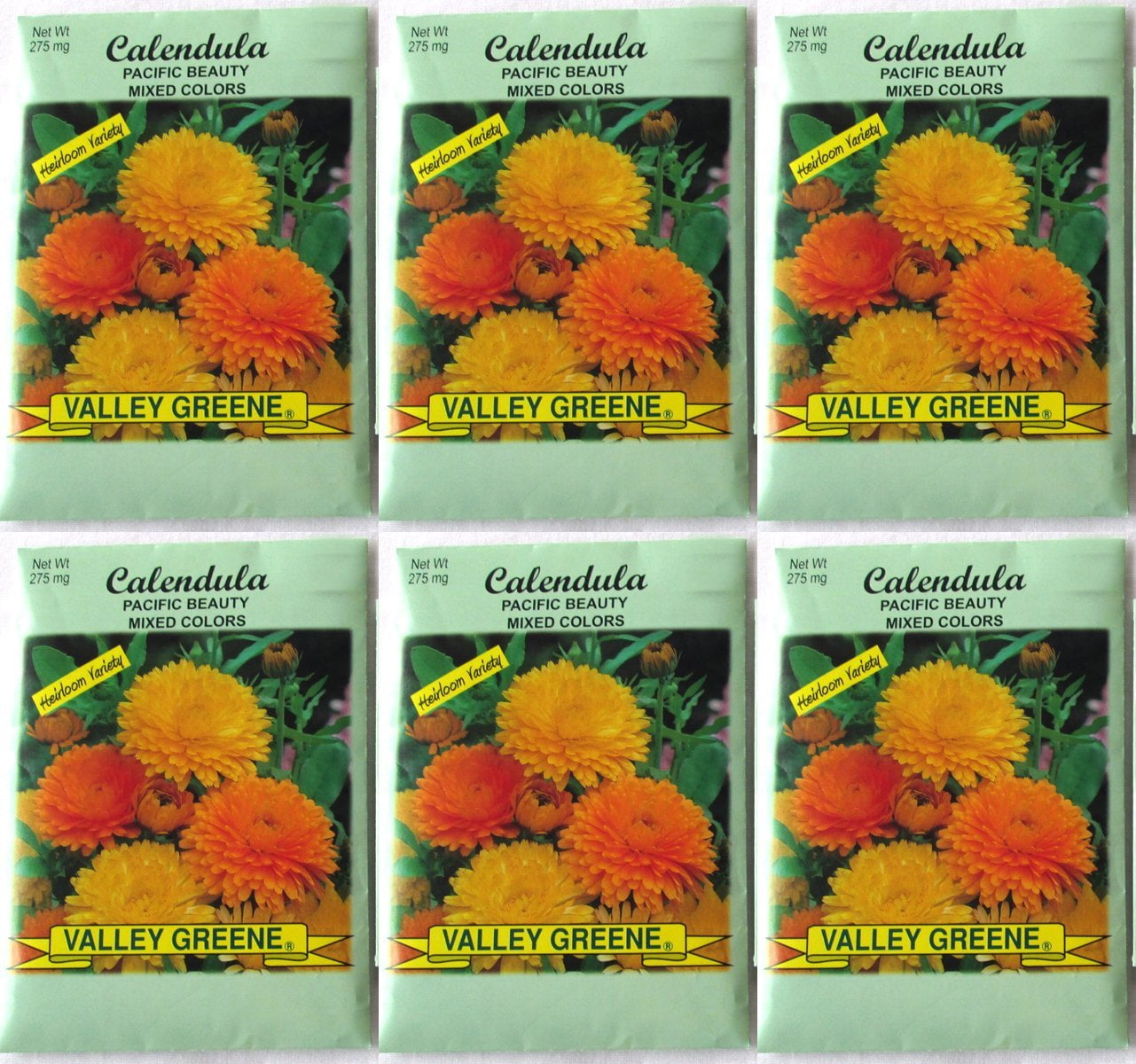 Calendula Seeds Pacific Beauty Mix Pot Marigold Seeds Non GMO Heirloom
