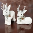 thumbnail image 4 of Textured Sisal Reindeer Figurines (Set of 2) for Christmas and Holiday Decorating by Factory Direct Craft, 4 of 5