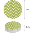 thumbnail image 1 of FMSHPON Gray Modern Moroccan Patterns Set of 4 Round Coaster for Drinks, Absorbent Ceramic Stone Coasters Cup Mat with Cork Base for Home Kitchen Room Coffee Table Bar Decor, 1 of 6