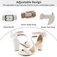 thumbnail image 5 of Ecetana Women's High Heel Sandals with Bow Strappy Chunky Heel Dress Shoes for Party Wedding, 5 of 7