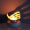 AQJW Halloween Skeleton Hand Candle Holder Spooky Skull Hand Shaped