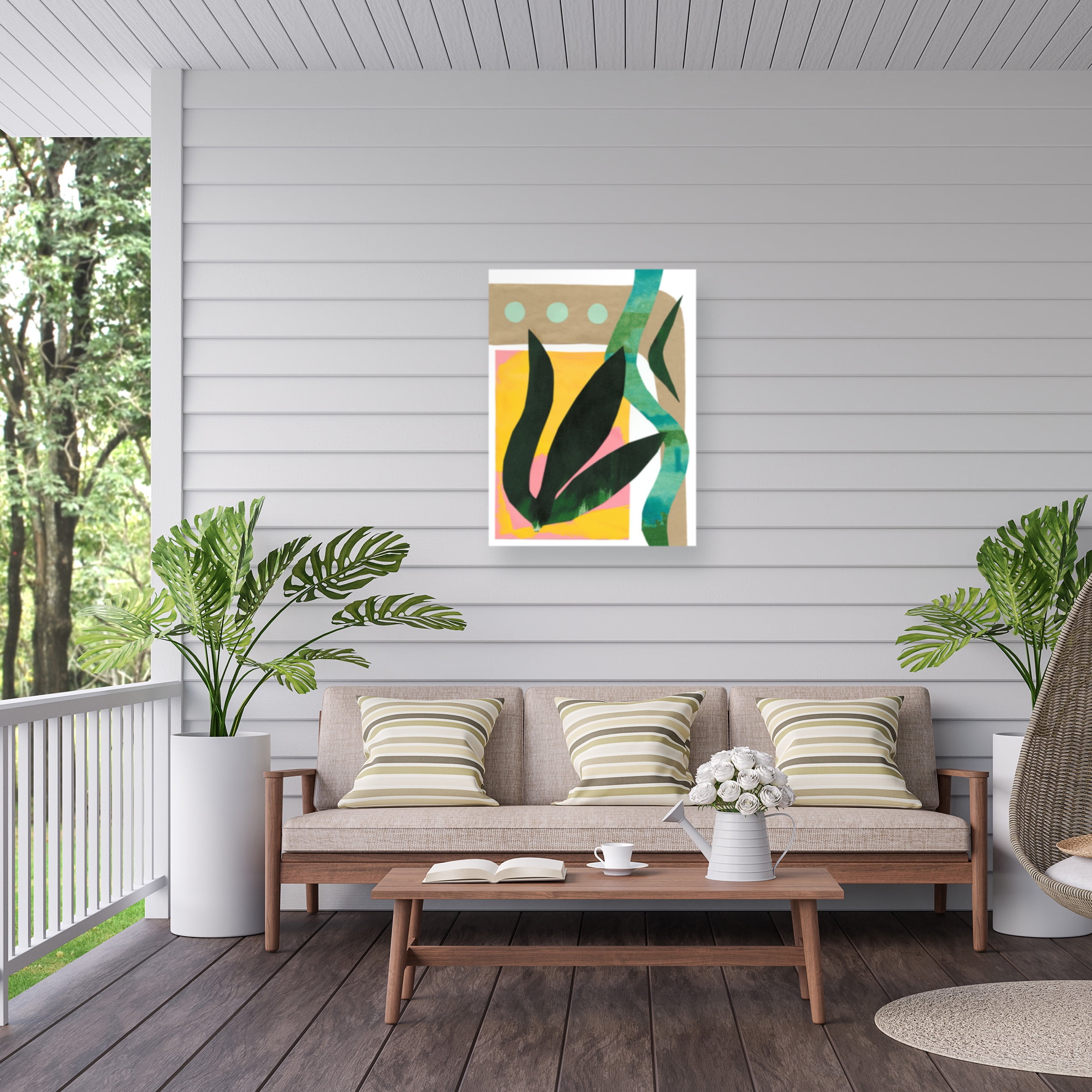 Renee W. Stramel 'South Beach I' Outdoor Canvas 32x32