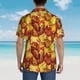 thumbnail image 4 of Fotbe Autumn Mosaic Maple Leaves Camisa Hawaiana para Hombre Unisex – Camisa Casual de Verano con Botones de Manga Corta de Algodón y Lino,3X-Large, 4 of 7