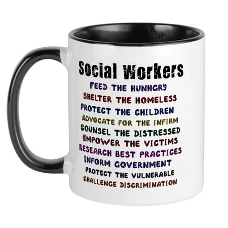 

CafePress - Social Workers Work! Mug - Ceramic Coffee Tea Novelty Mug Cup 11 oz