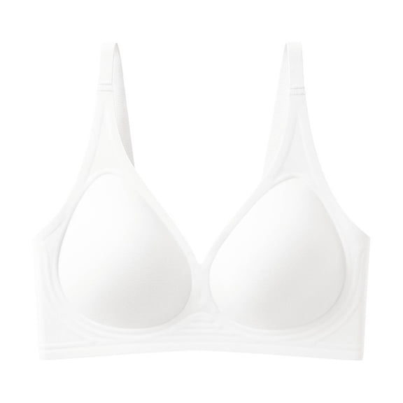 Alkepwun Seamless Jelly Bras for Women Solid Color Plus Size Lightweight Wire-Free Push-Up Bra Breathable Comfort Cooling Lift Adjustable Straps Sports Underwear