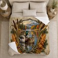 thumbnail image 5 of Tranquil Mallard Ducks Lake Wilderness Nature Scene Rustic, Peaceful Mountain Lake Scene, Warm Flannel Blanket for Cabin and Lodge, Outdoor Lovers Thanksgiving Gift, Rustic Home Decor, 5 of 9