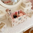thumbnail image 2 of Panier de Rangement de Bureau D en Tissu de Coton, Bac Organisateur de Collations pour Salle de Bain, Cosmétiques, Jouets, Petits Articles, Déco Maison, Rose B, 2 of 6