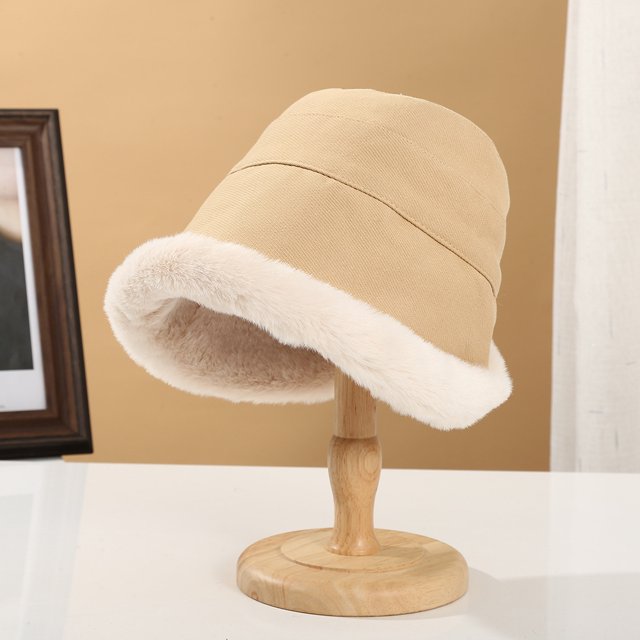 LinYooLi The New Plush Fisherman Hat Version Of Autumn And Winter Main Hat Thickens Warming Lei Feng Hat Pure Color Face Face Small Hat Girl