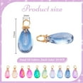 thumbnail image 4 of 100Pcs 10 Colors Gradient Color Glass Pendents Teardrop with Copper Wire & Loop Mixed Color 18mm Hole: 3mm 10pcs/color, 4 of 9