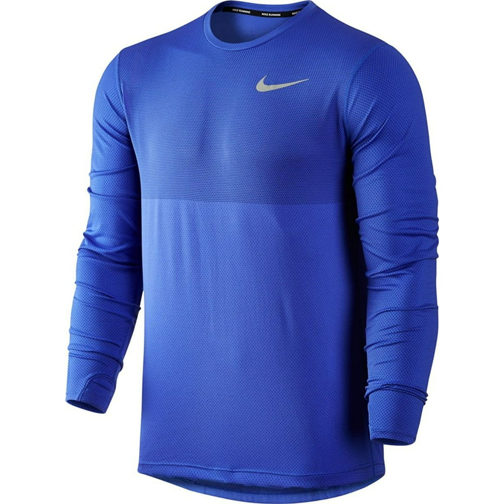 Nike - Nike Men's Zonal Cooling Relay Long Sleeve Running Shirt-Blue ...