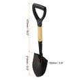 thumbnail image 2 of Unique Bargains Pelle de Jardin Ronde Pointue Outils de Jardin avec Poignée en D Noir Jaune, 2 of 5