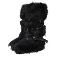 thumbnail image 1 of COM1950s Bottes pour Femmes, Bottes d'Hiver Chaudes pour Femmes, Talon Plat Haut, Style Fille Épicée, Plus Velours, Tête Ronde, Tube Moyen, Design à Sangle, Bottes de Neige pour Femmes, Bottes d'Hiver pour Femmes, 1 of 5