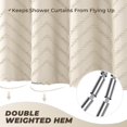 thumbnail image 4 of Cortina TURKIO Beige Boho 183x183 cm Chevron Acolchada, 4 of 9