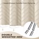 thumbnail image 4 of Cortina TURKIO Beige Boho 183x183 cm Chevron Acolchada, 4 of 9