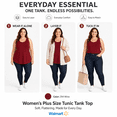 thumbnail image 5 of Afelkas Women's Plus Size Tank Tops Scoop Neck Sleeveless Stretch Tunic Shirts Wide Strap Basic Casual Undershirt for Everyday Wear Wine,XXXL, 5 of 7