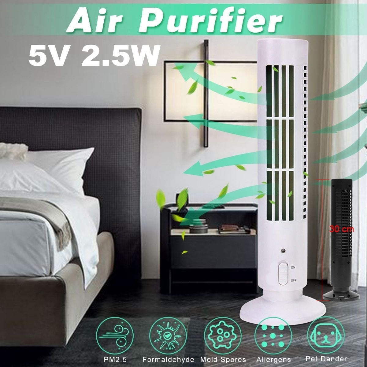 for Indoor Ultra-Silm Bedroom and Home Office 12.99 Oscillating Tower Fan,Mini Tower Fan,Quiet Desk Fan,fPersonal Desktop Fan Whisper Quiet 