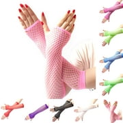 Aofa 80s Fishnet Gloves for Women and Girls in Theme Party Costume Accessories