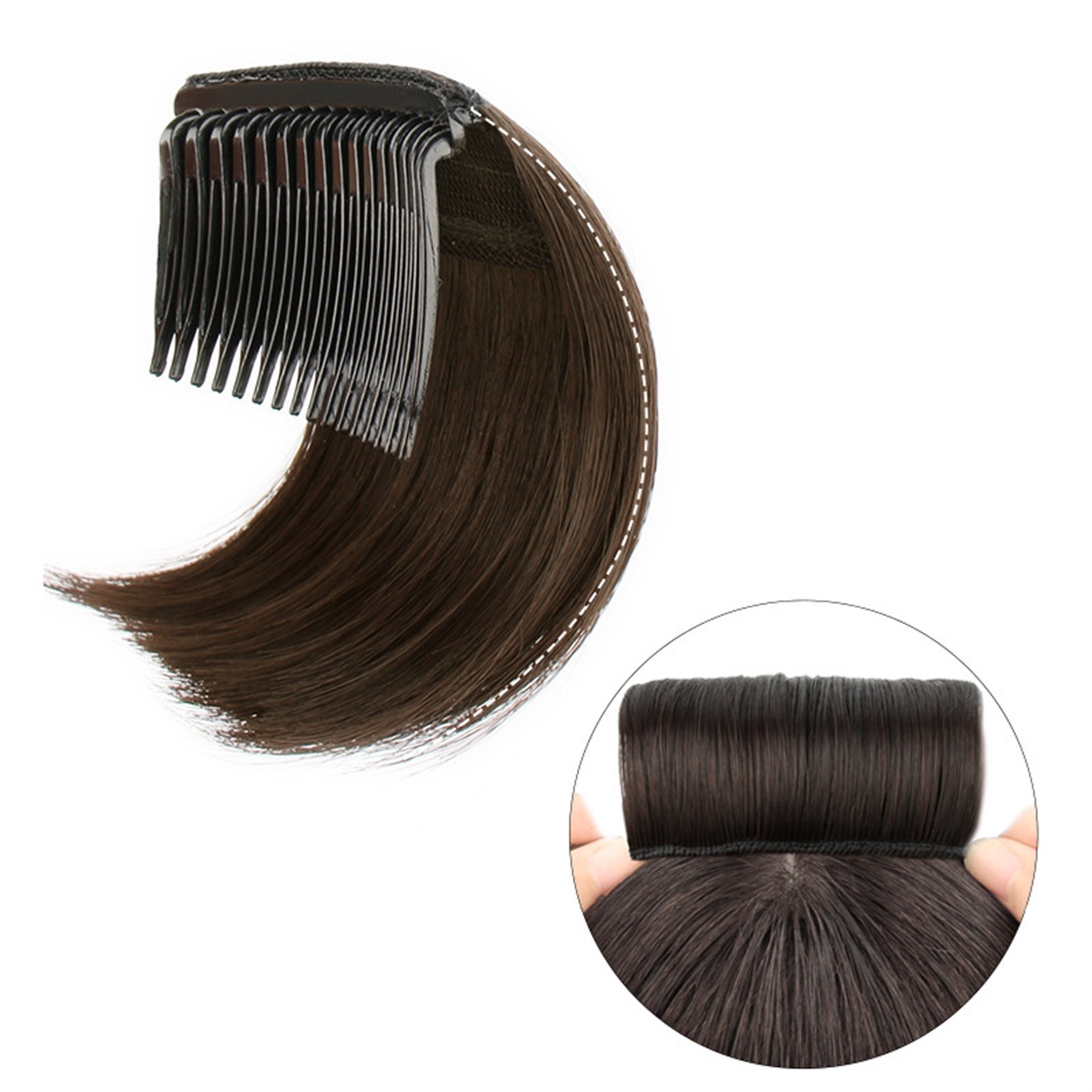 HSMQHJWE Hair Clip for Thick Hair Women Hair Puff Increase Female Pad Comb Comb Hair Hair Simulated Powder Hair Top Pad Wig Hair Pad Increase Lazy Baby Hair Accessories Clip - image 4 of 5