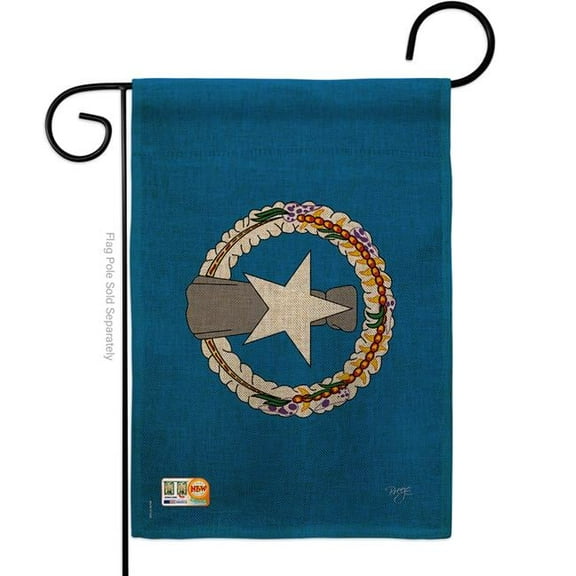 13 x 18.5 in. Northern Mariana Islandss Burlap Flags of the World Nationality Impressions Decorative Vertical Double Sided Garden Flag