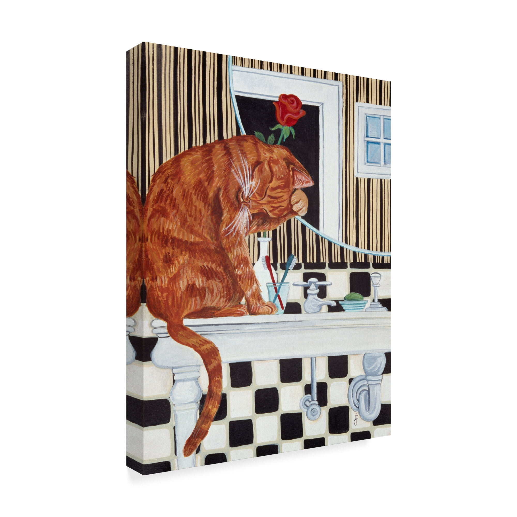 Trademark Fine Art 'Washing Up' Canvas Art by Jan Panico