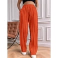 thumbnail image 5 of High Waisted Sweatpants for Women Wide Leg Drawstring Loose Long Pants Orange-Red XL, 5 of 8
