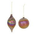 thumbnail image 2 of Melrose Pearl Finish Swirl Glass Christmas Ornaments - 7" (180mm) - Pink - 6ct, 2 of 6