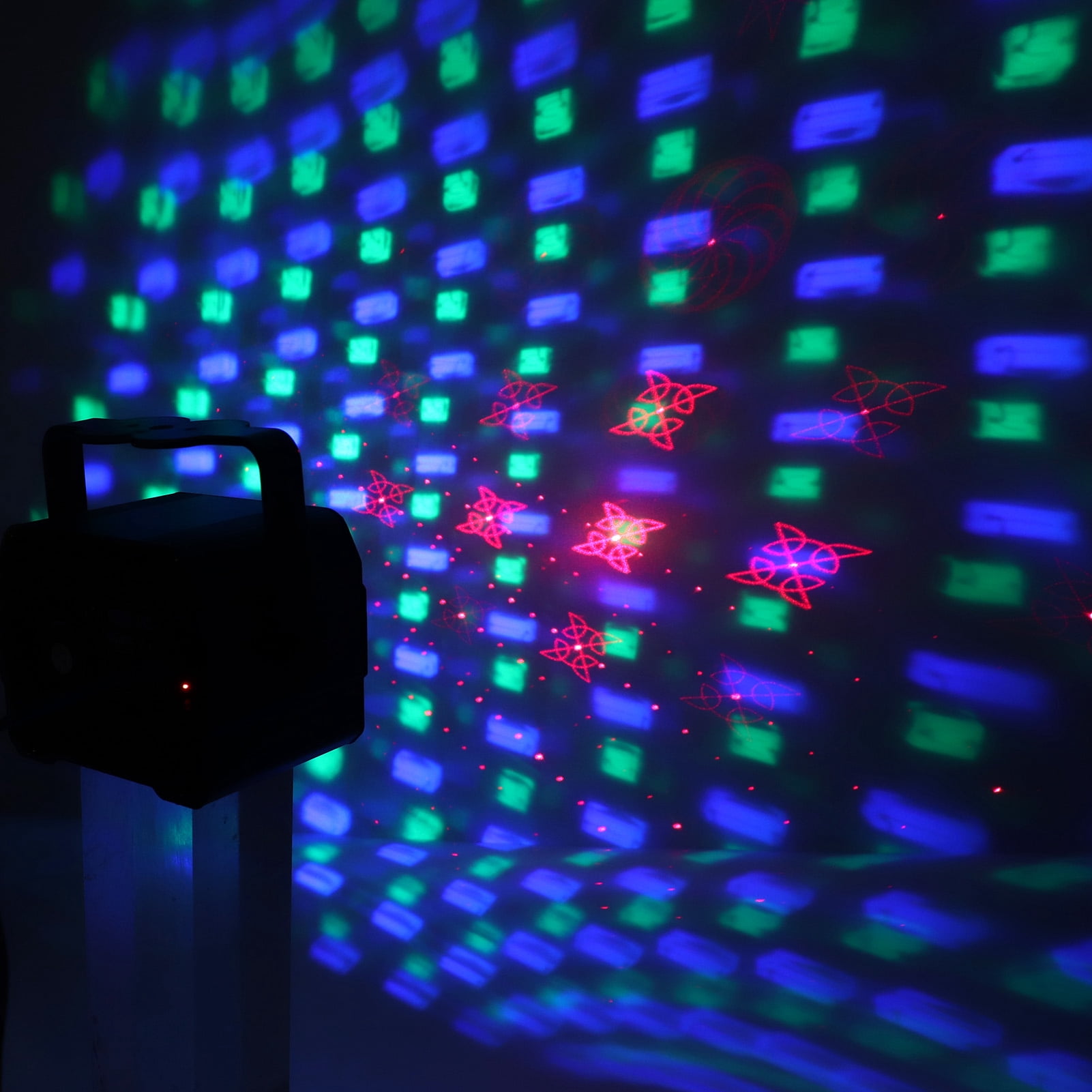 BIMZUC Professional DJ Disco Stage Party Lights, RGB Sound Activated Laser Strobe Light with Remote Control for Birthday Bar Holiday (4.3 in / 11 cm)