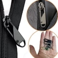 thumbnail image 4 of 16Pcs Zipper Pull Replacement, Zinc Alloy + Spring Steel Detachable Zipper Pull Tabs for Most Sizes of Luggage Clothing Backpacks, Black/Silver/Gold/Brilliant Black, 4 of 7