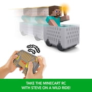 Minecraft Minecart RC & Steve, Wheelie Stunt & Turbo Boost, Lights & Digital Item Code