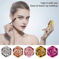 thumbnail image 3 of Electroplating Rose Double-sided Mirror Portable Travel Mini Foldable Makeup Mirror Women Vintage Pocket-sized Handheld Vanity Mirror, 3 of 8