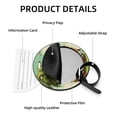 thumbnail image 4 of Coconut Jujube Tree&Eid Cannon 2Pcs PU Leather Round Luggage Tags with Privacy Cover and Name ID Tag for Suitcase, Handbags, Backpacks, School Bags, 4 of 6