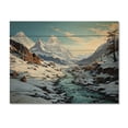thumbnail image 3 of Designart "Glacier Frozen Winter I" Landscapes Print on Natural Pine Wood, 3 of 5