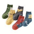 thumbnail image 6 of 5 Pairs of Socks Cute Cartoon Cat Pattern Breathable Comfortable Boy And Girl Mid-Tube Socks, 6 of 10