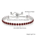 thumbnail image 5 of 18K Silver Plated Adjustable AAAA4mm Zircon Tennis Bracelet Ladies Girls Wedding Party Gift (July), 5 of 5