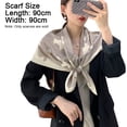 thumbnail image 2 of Pañuelo para la cabeza para mujer - Pañuelos grandes de satén para el cabello Bandanas - Envoltura cuadrada de seda para el cabello para dormir con MFZFUKR CPB-ZRF667-2, 2 of 5
