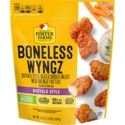 Foster Farms Fully Cooked Buffalo Style Boneless Chicken Wyngz (White Meat), 24 oz (1.5 lb) Bag